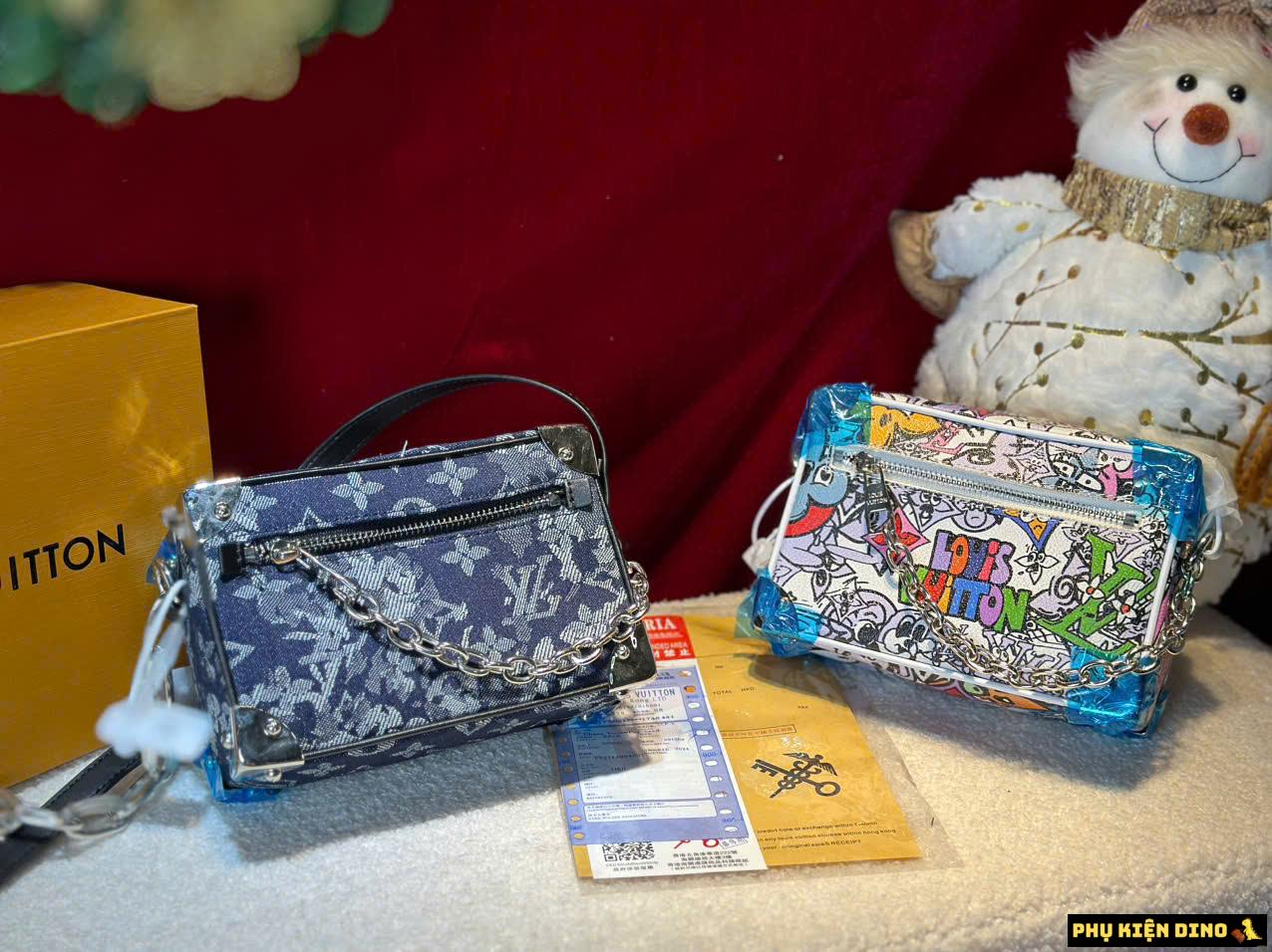 Túi Đeo Chéo Louis Vuitton LV Mini Soft Trunk Denim Nâu Đen Túi Đeo Chéo Louis Vuitton LV Mini Soft Trunk Denim Nâu Đen